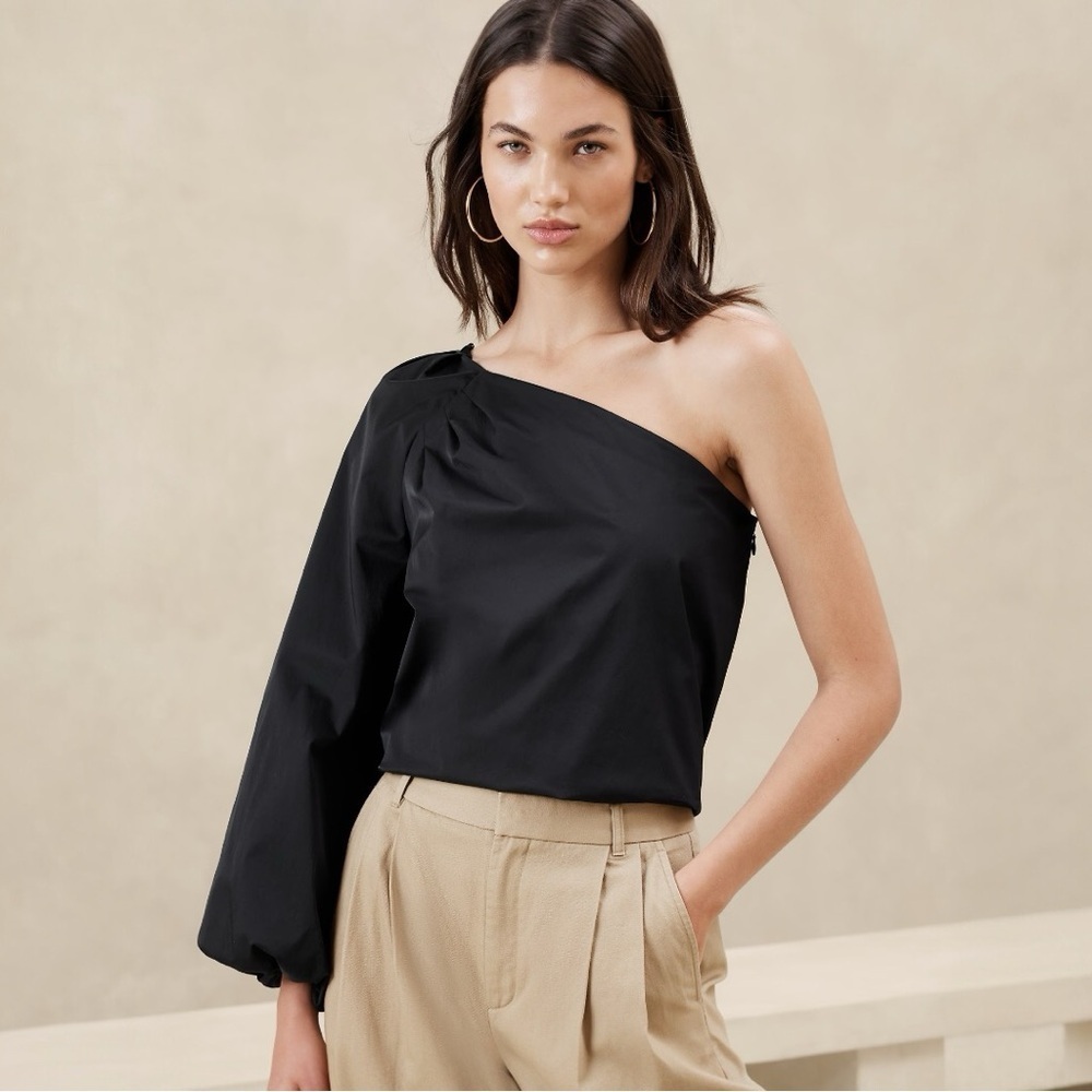 Banana Republic Taffeta One Shoulder Top NWT